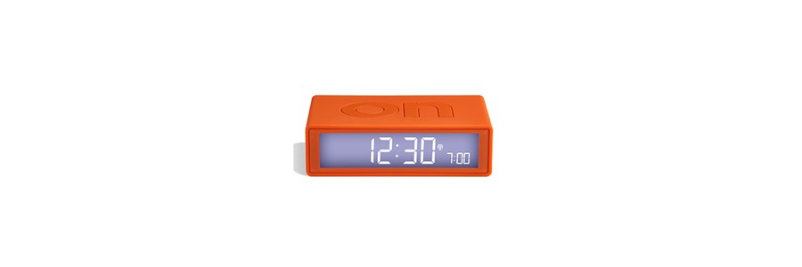 Lexon - Flip - Reversible LCD alarm clock - Orange