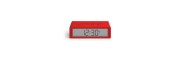 Lexon - Flip - Reversible LCD alarm clock - Rubber Red