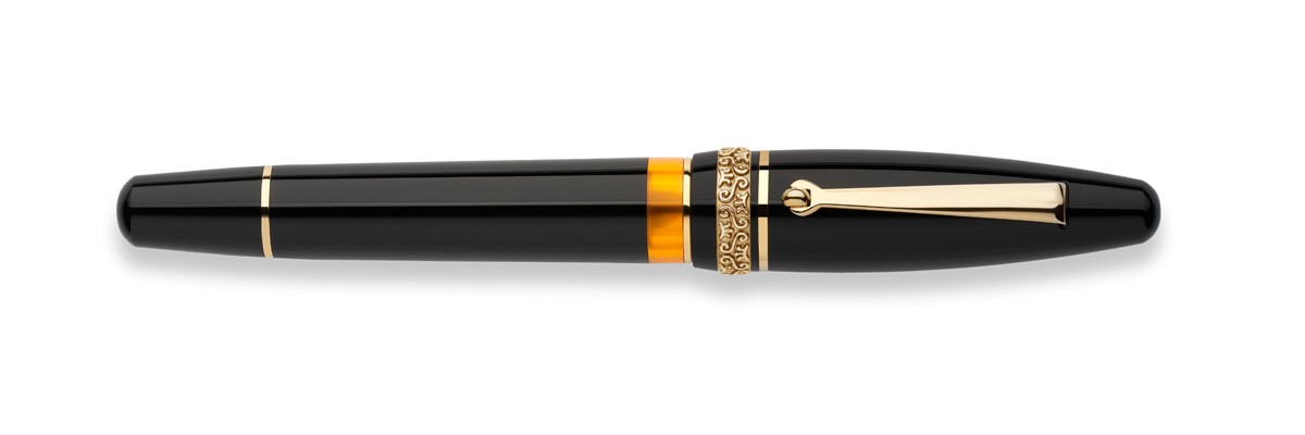 Maiora - Ogiva Golden Age - Black GT - Fountain pen - Pennino in oro 14K