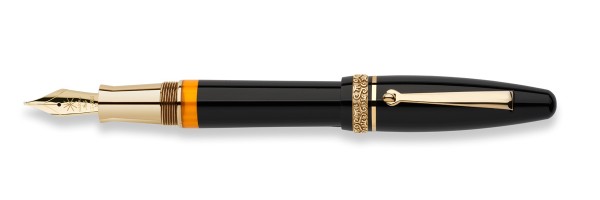 Maiora - Ogiva Golden Age - Black GT - Fountain pen - Pennino in oro 14K