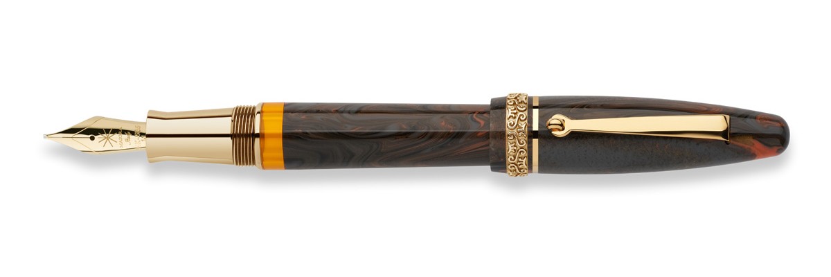 Maiora - Ogiva Golden Age - Earth GT - Fountain pen - Pennino in oro 14K