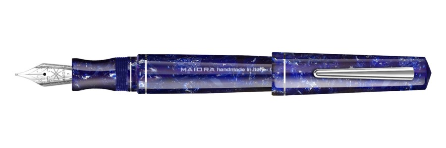 Maiora - Impronte - Blue Capri - Fountain pen Oversize - Pennino acciaio