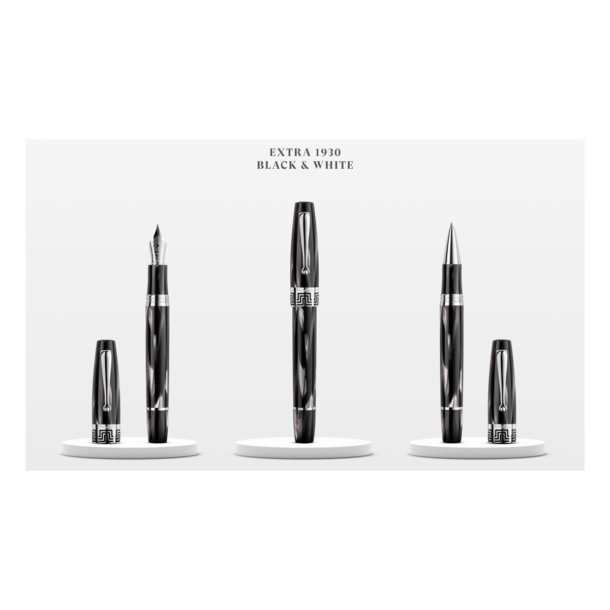 Montegrappa - Extra 1930 - Stilografica Bianco/Nero