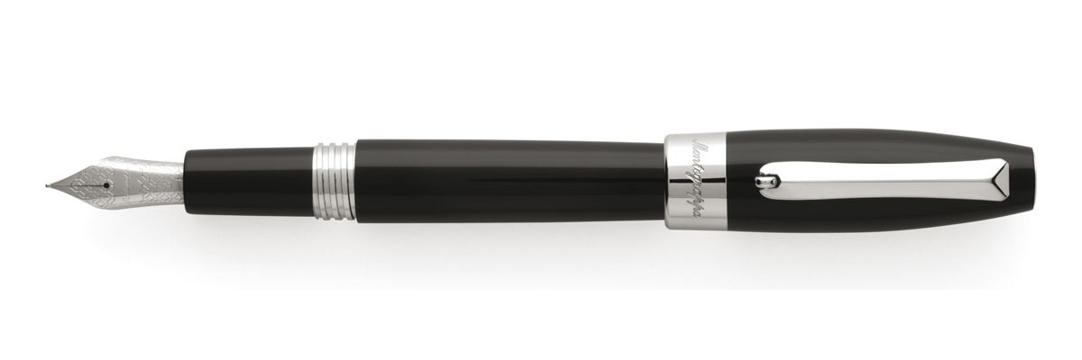 Montegrappa - Fortuna - Palladium pl. & Black Fountain Pen 