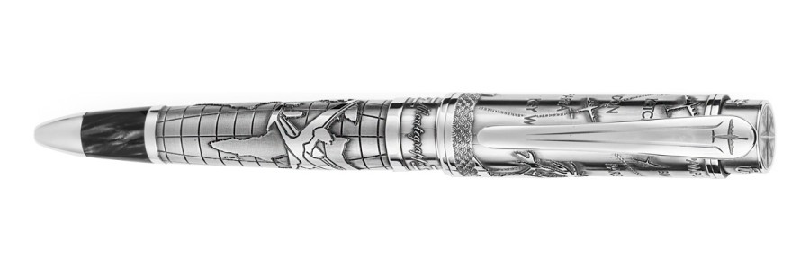 Montegrappa - Ernest Hemingway The Traveler - Ballpoint Pen Silver