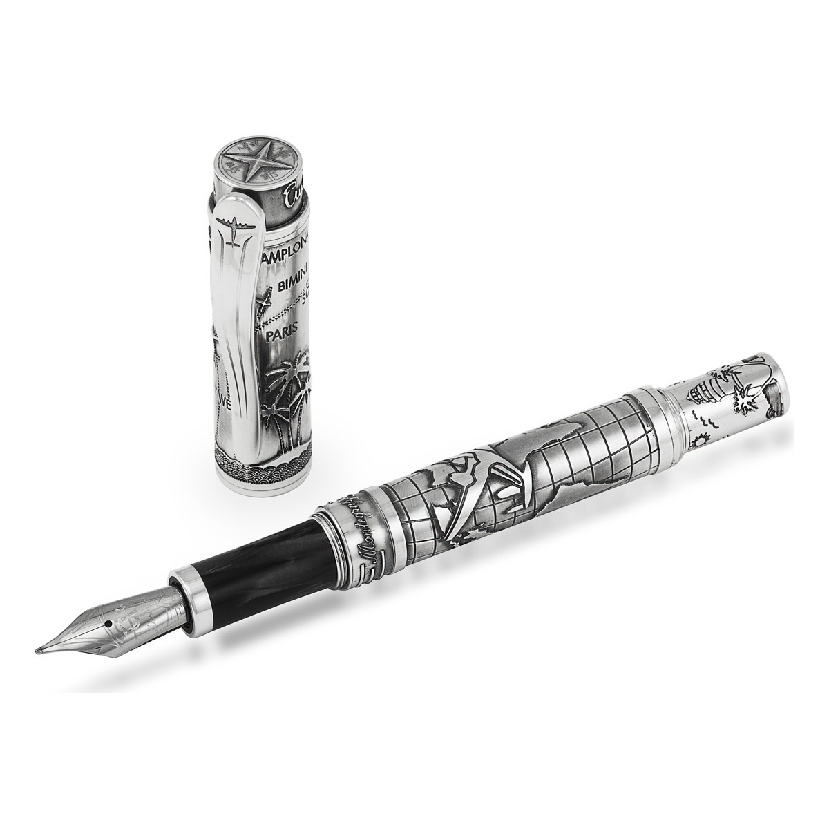 Montegrappa - Ernest Hemingway The Traveler - Fountain Pen Silver