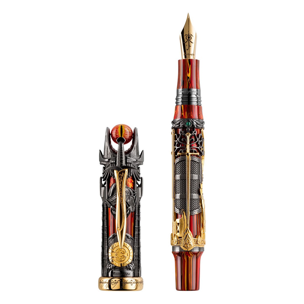 Montegrappa - The Lord of The Rings Doom  -Silver Fountain Pen