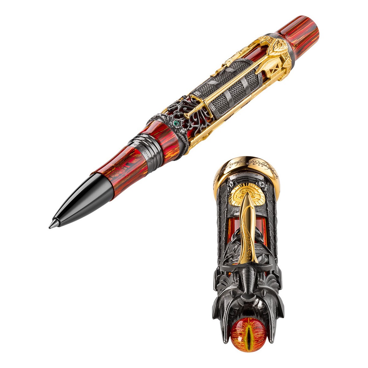 Montegrappa - The Lord of The Rings Doom  - Silver Rollerball Pen
