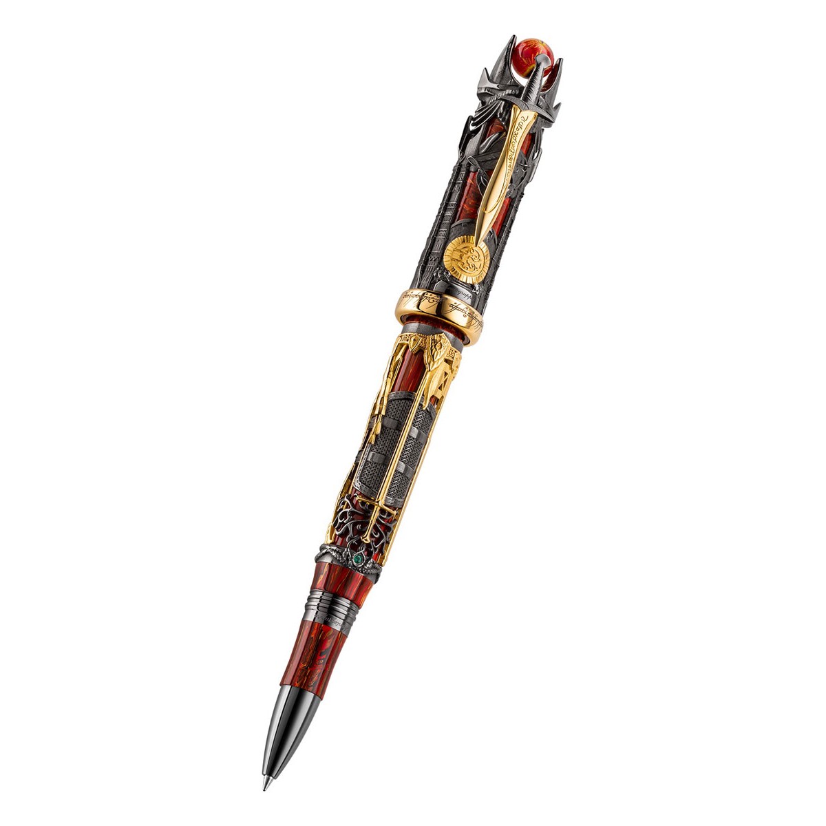 Montegrappa - The Lord of The Rings Doom  - Silver Rollerball Pen