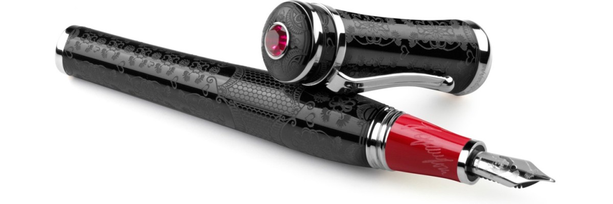 Montegrappa - Sophia Loren - Stilografica Nera Argento