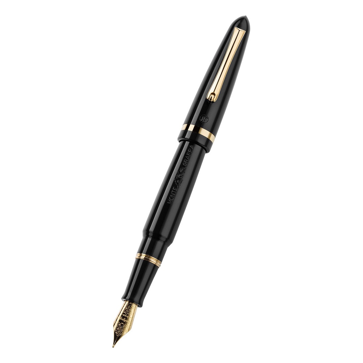 Montegrappa - Venetia - Black - Fountain Pen - 14kt Gold Nib