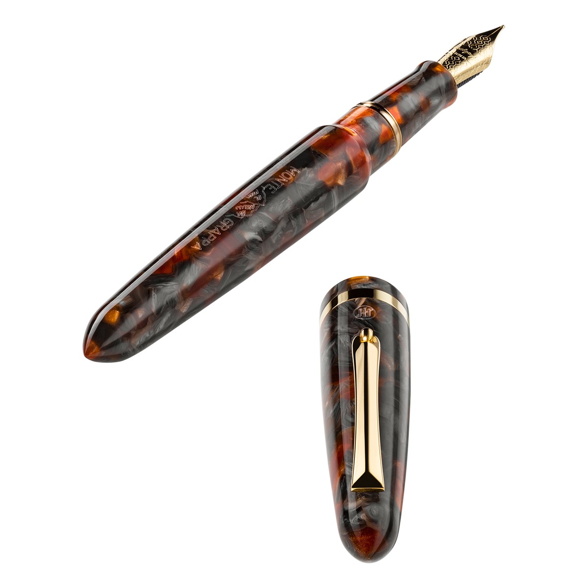 Montegrappa - Venetia - Plume Agate - Stilografica - Pennino Oro 14kt.