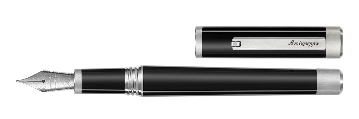 Montegrappa - Zero - Fountain Pen Gold Nib - Black Palladium