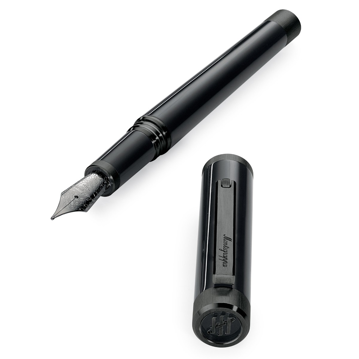 Montegrappa - Zero - Fountain Pen - Ultra Black Ruthenium