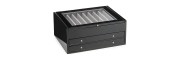 Pen Case - Black lacquered wood with glass - Firenze - 30 seater