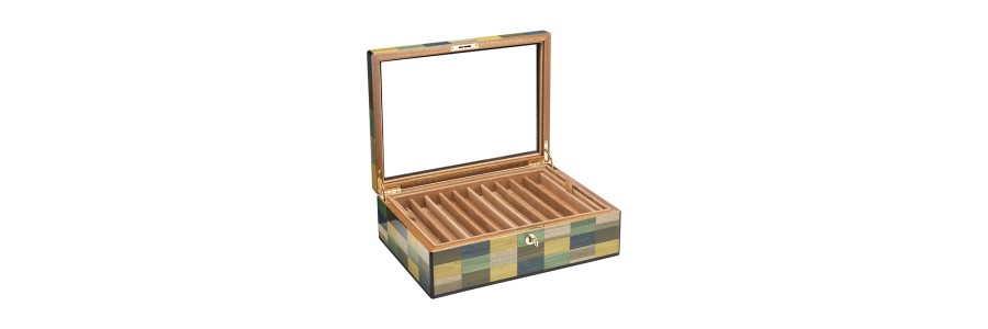 Pen Case - Mestre wood 20 seats - with glass