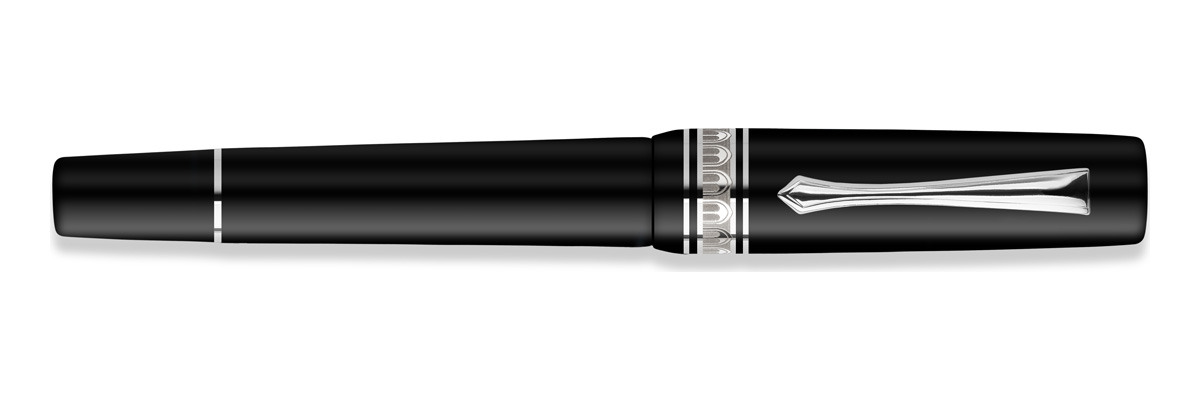 Nettuno - N-E - Pelagos - Matte Black - Palladium - Rollerball pen