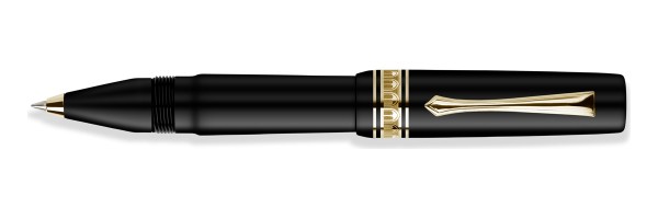 Nettuno - N-E - Pelagos - Matte Black - Yellow Gold - Rollerball pen
