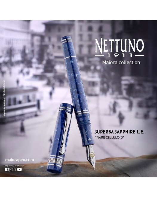 Nettuno - Superba Sapphire L.E. Palladium - Fountain Pen