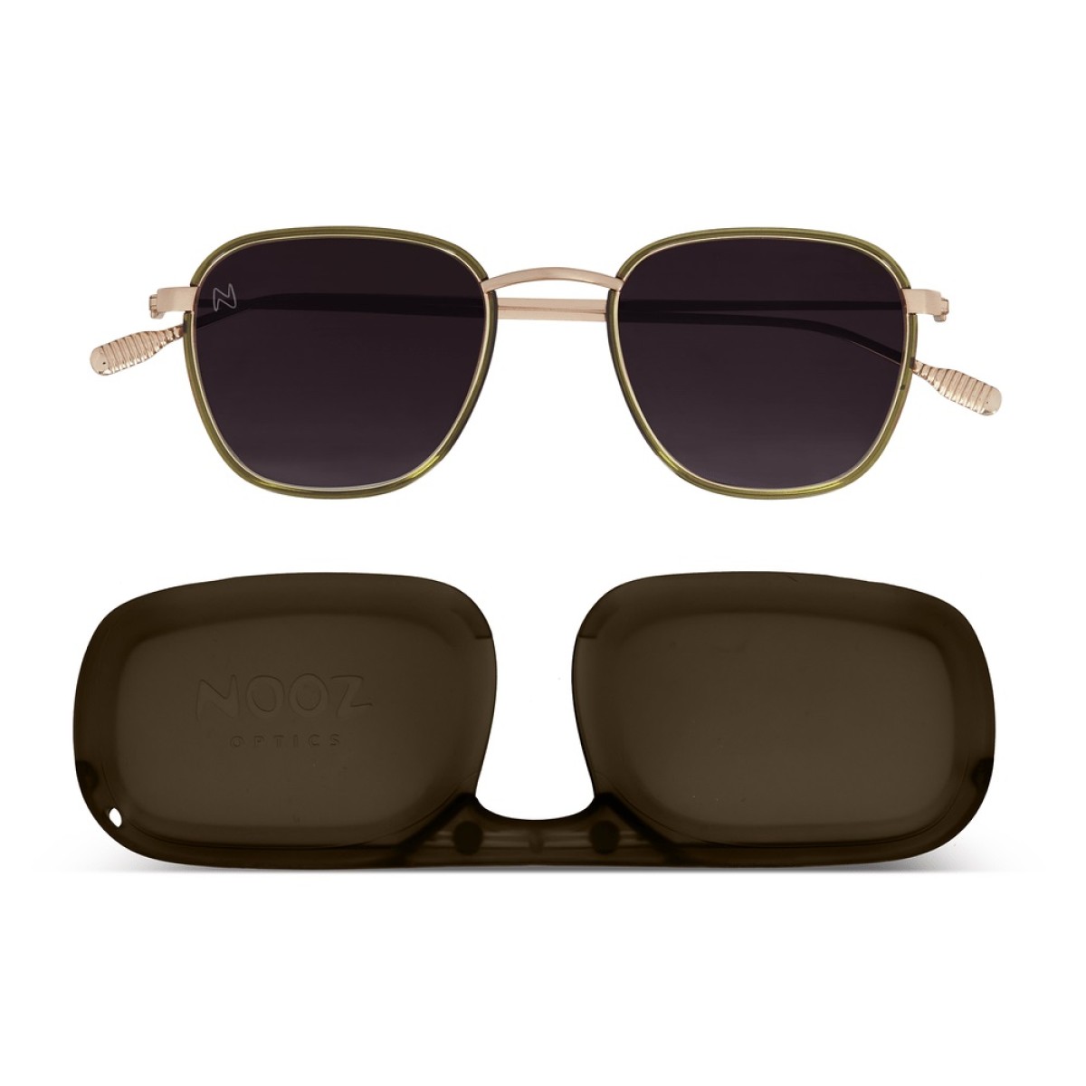 Nooz - Dual Sunglasses - Hiro - Olive Green