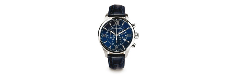 Montegrappa - Orologio - Cronografo Fortuna - Acciaio Blu - Blu Montegrappa - Orologio - Cronografo Fortuna - Acciaio Blu - Blu