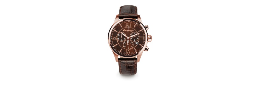 Montegrappa - Orologio - Cronografo Fortuna - Oro Rosa - Marrone Montegrappa - Orologio - Cronografo Fortuna - Oro Rosa - Marrone