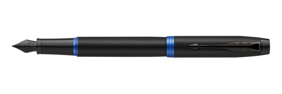 Parker - IM - Vibranr Blue Ring - Fountain Pen