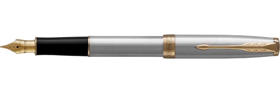 Parker - Sonnet - Stainless Steel GT - Fountain Pen