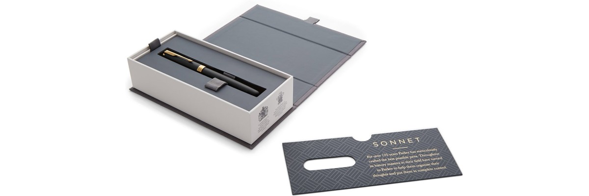 Parker - Sonnet - Matt Black GT - Fountain Pen