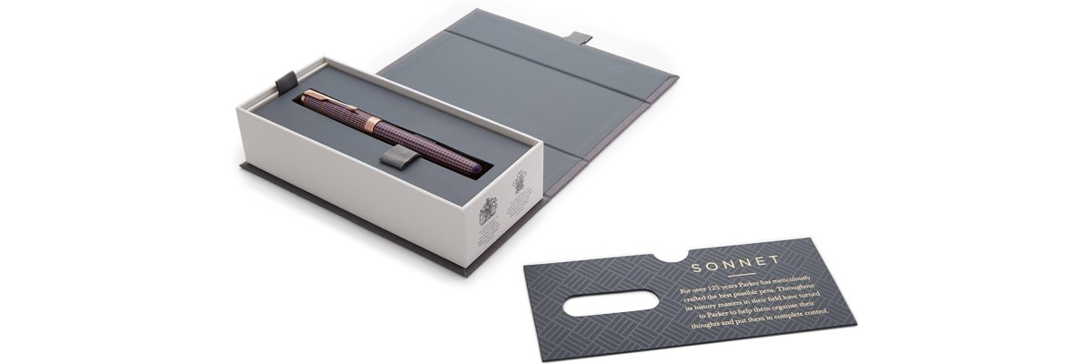 Parker - Sonnet Purple Matrix Chiselled - Fountain Pen