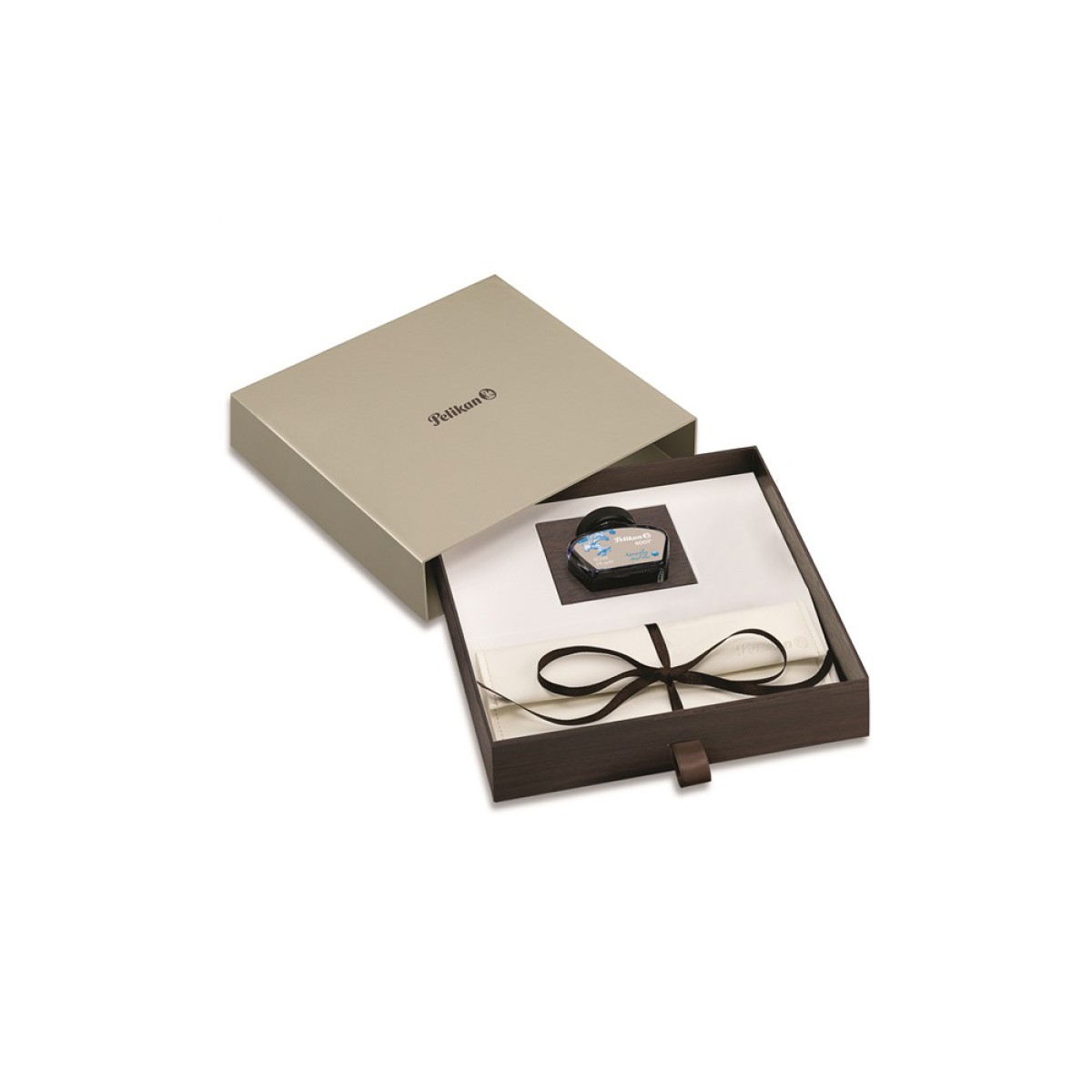 Pelikan - Classic M200 - Brown marbled - Fountain pen and ink in gift box