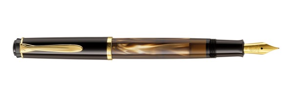 Pelikan - Classic M200 - Brown marbled - Fountain pen and ink in gift box