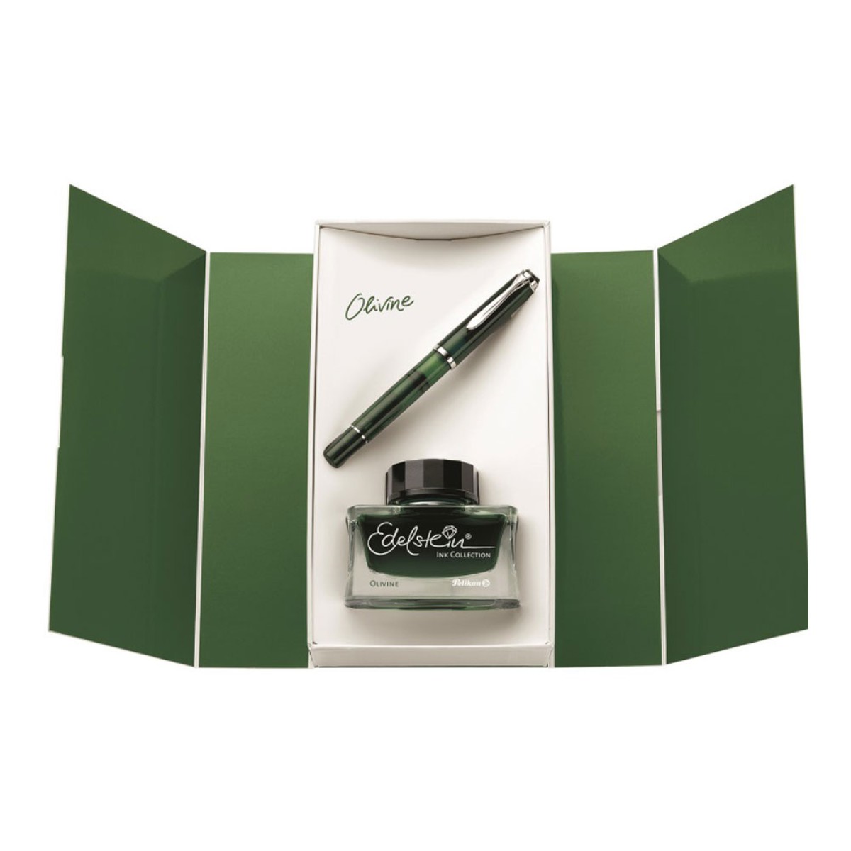 Pelikan - Classic M205 Olivine - Stilografica con Flacone Inchiostro Olivine