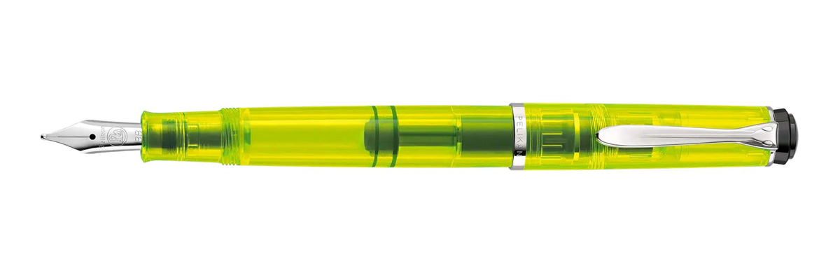 Pelikan - Classic M205 - DUO Highlighter Neon Yellow - Stilografica con Flacone