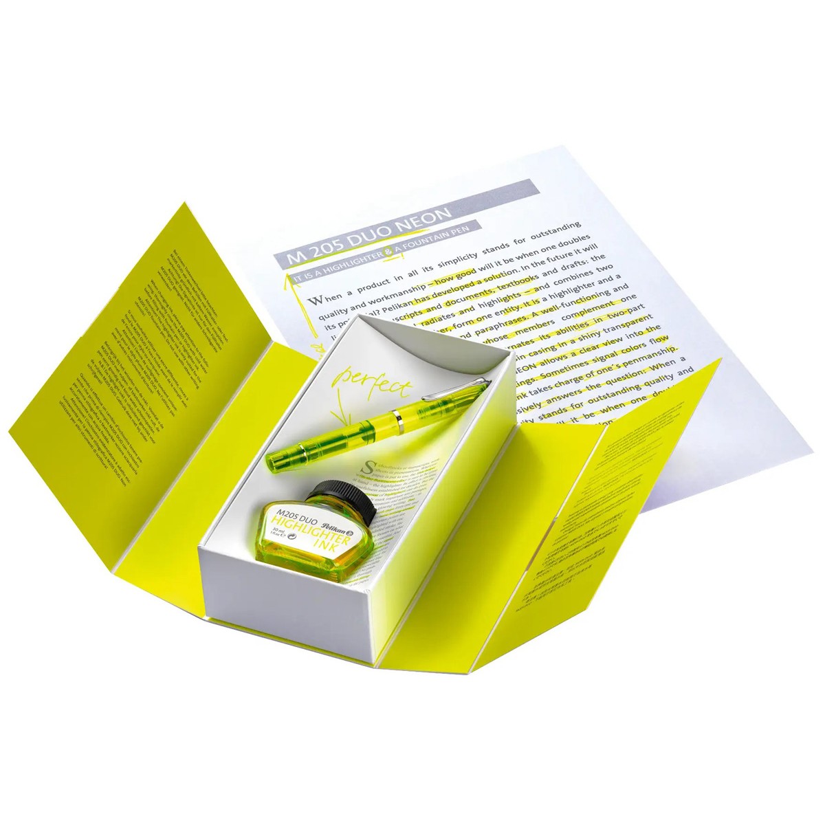 Pelikan - Classic M205 - DUO Highlighter Neon Yellow - Fountain Pen