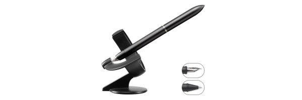Hoverpen Future 2-in-1 – Modular Magnetic Pen with Dual Tips – Deep Black