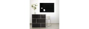 GL140 - Sigel - Magnetic Glass Board - Black - 100 x 65 cm 