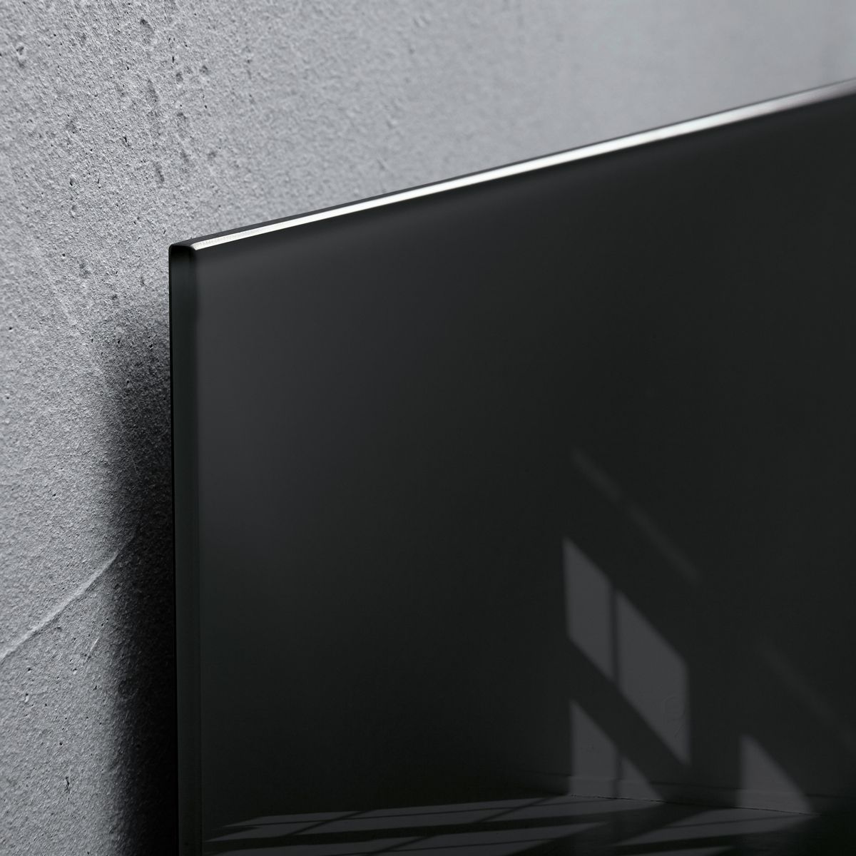 GL100 - Sigel - Magnetic Glass Board - Black - 12 x 78 x 1,5 cm