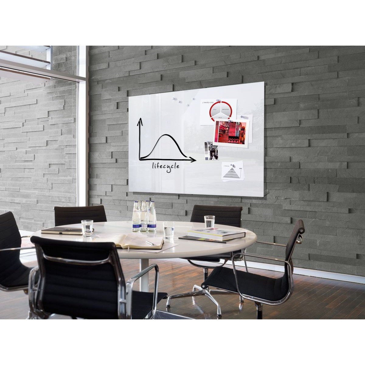 GL211 - Sigel - Magnetic Glass Board - Super White - 120 x 90 cm 