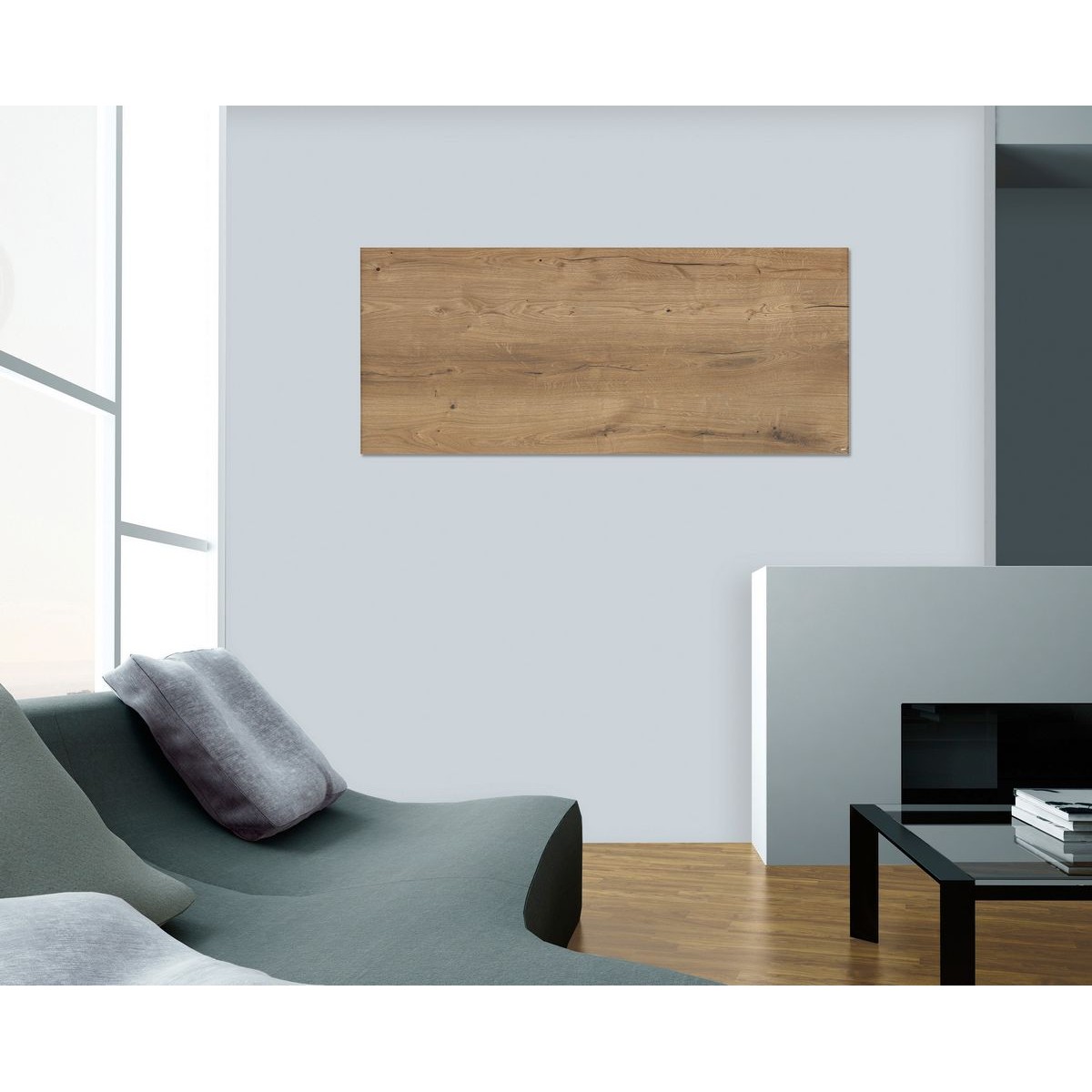 GL247 - Sigel - Magnetic Glass Boards - Natural Wood - 130 x 55 cm