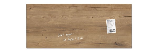 GL247 - Sigel - Lavagna Magnetica - Natural Wood - 130 x 55 cm 