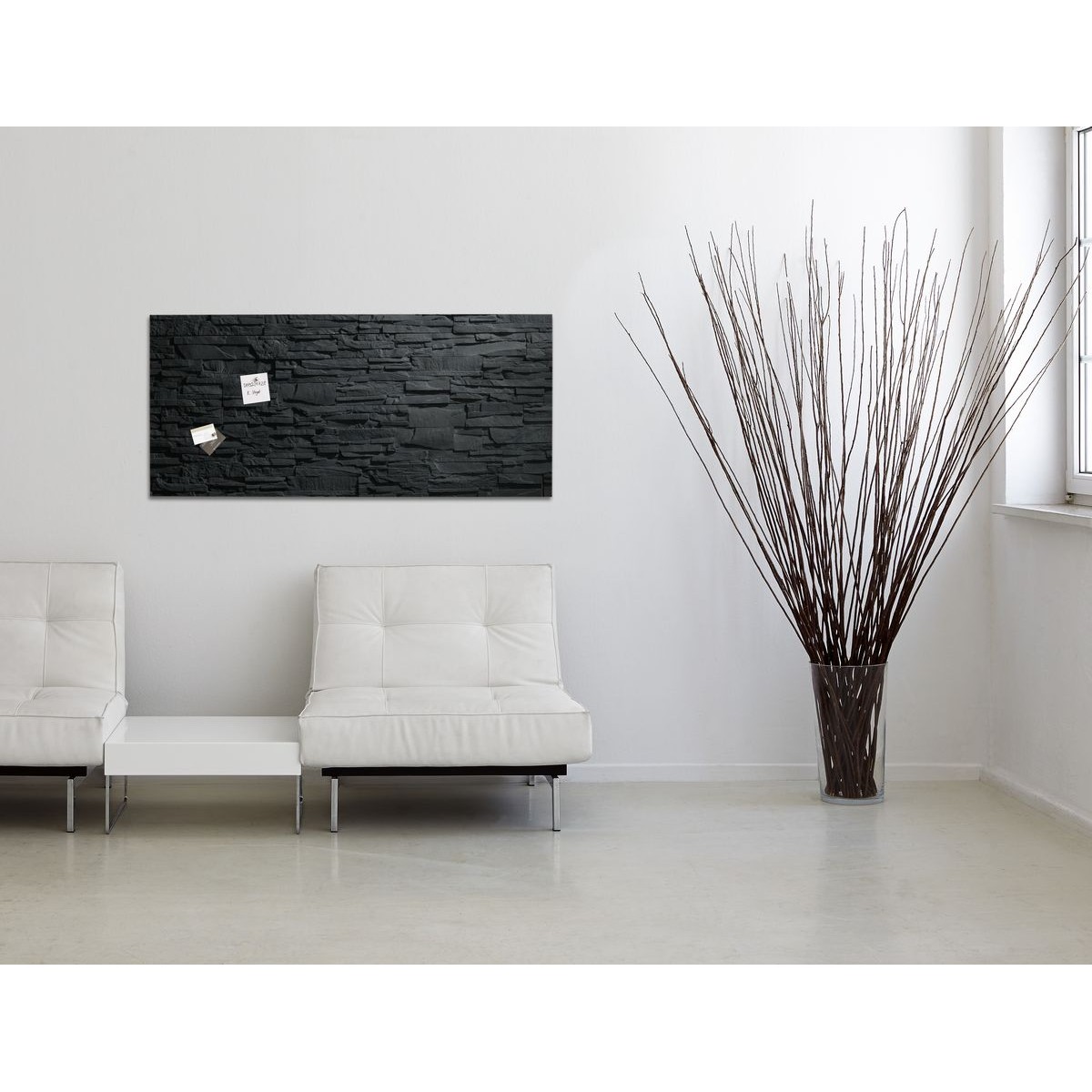 GL249 - Sigel - Lavagna Magnetica -  Ardesia - 130 x 55 cm 