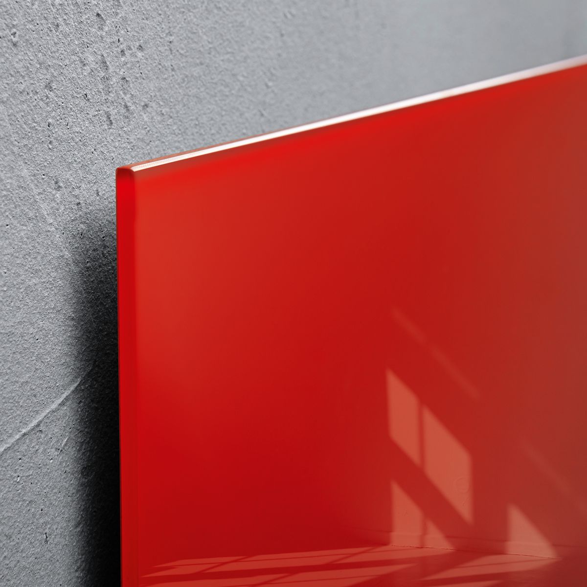 GL114 - Sigel - Magnetic Glass Board - Red - 48 x 48 x 1,5 cm