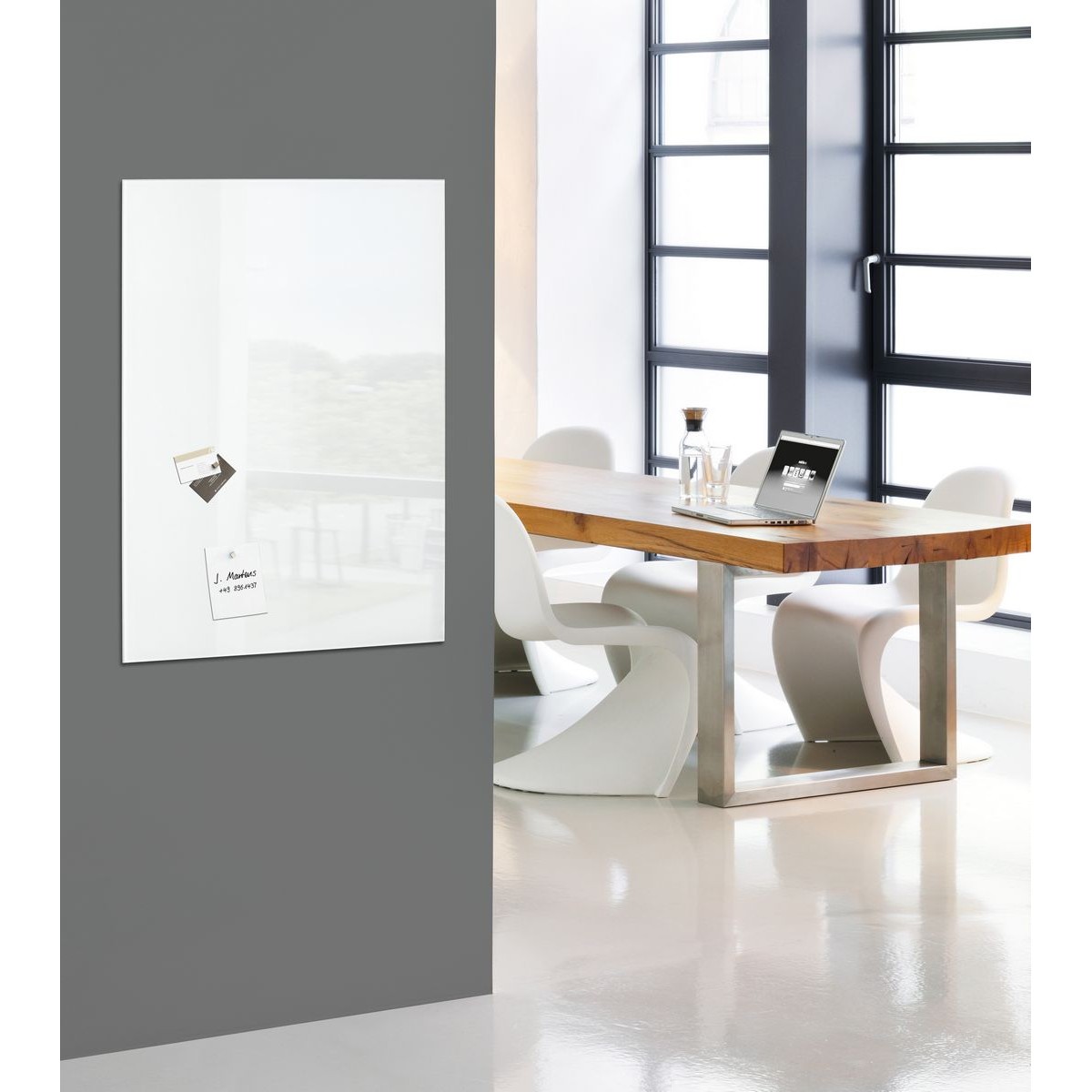 GL131 - Sigel - Magnetic Glass Board - Super White - 78 x 48 x 1,5 cm
