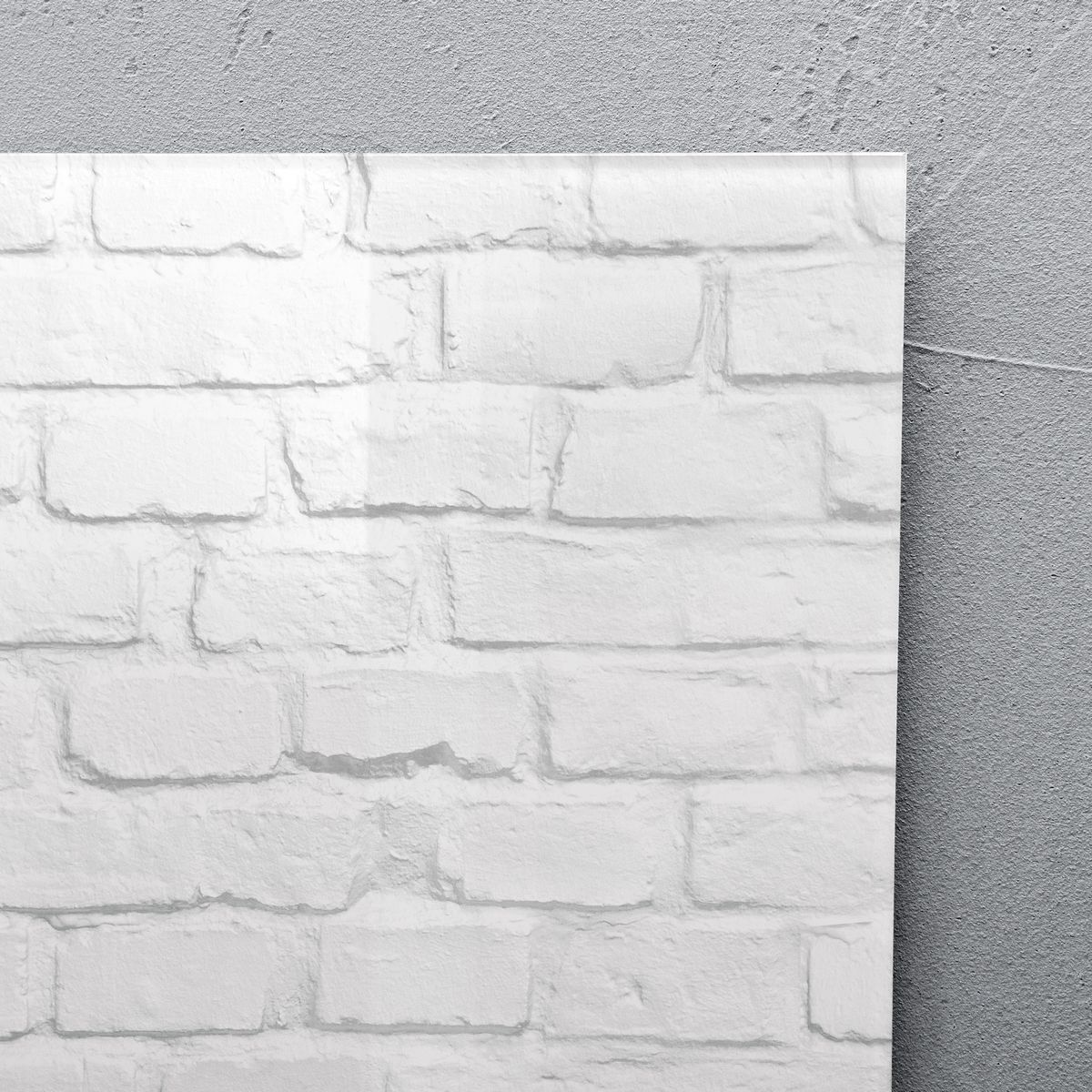 GL144 - Sigel - Magnetic Glass Board - White brick - 91 x 46 cm