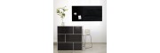 GL145 - Sigel - Magnetic Glass Board - Black - 91 x 46 cm 