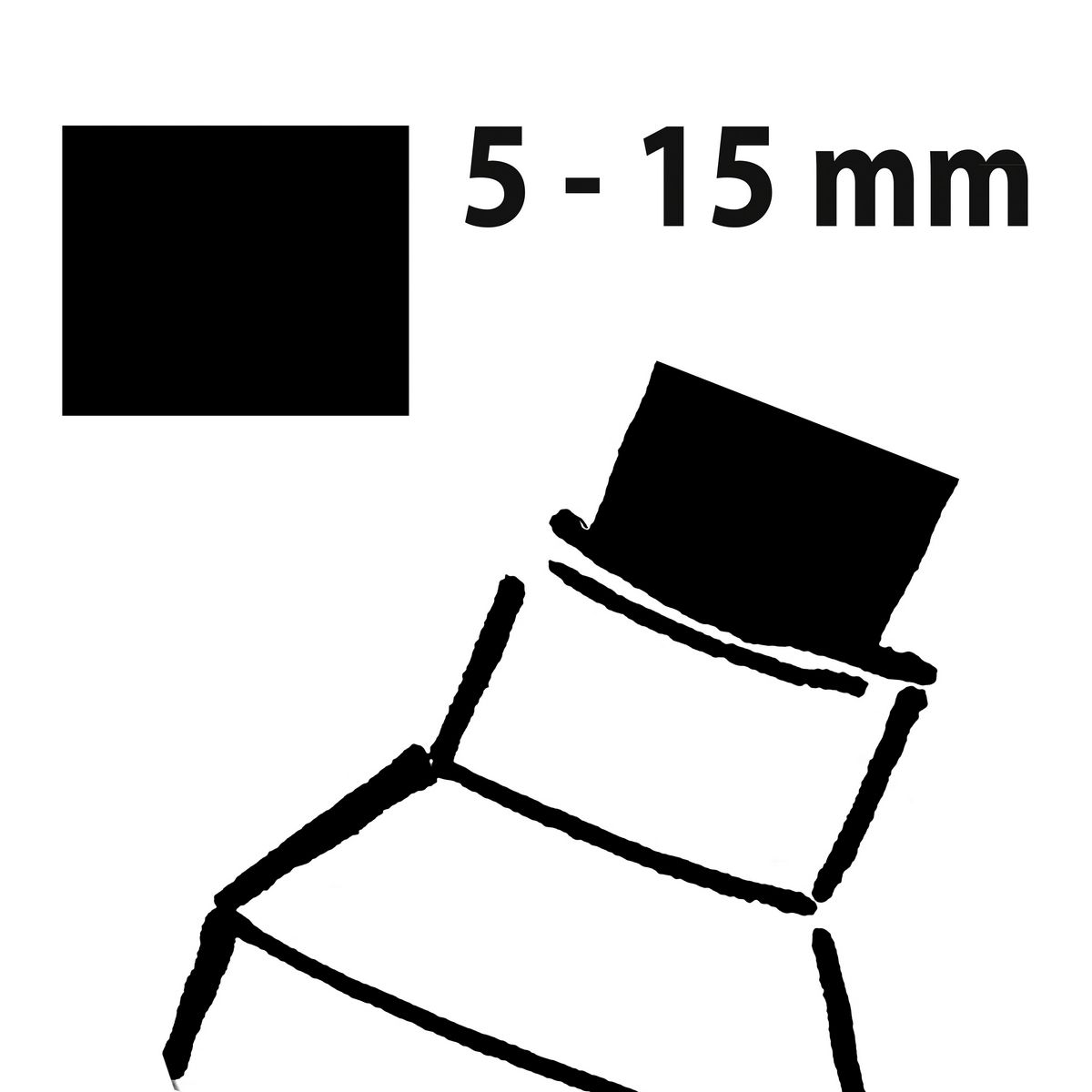 GL171 - Sigel - Marcatore a gesso 150, punta obliqua 5-15 mm - Bianco