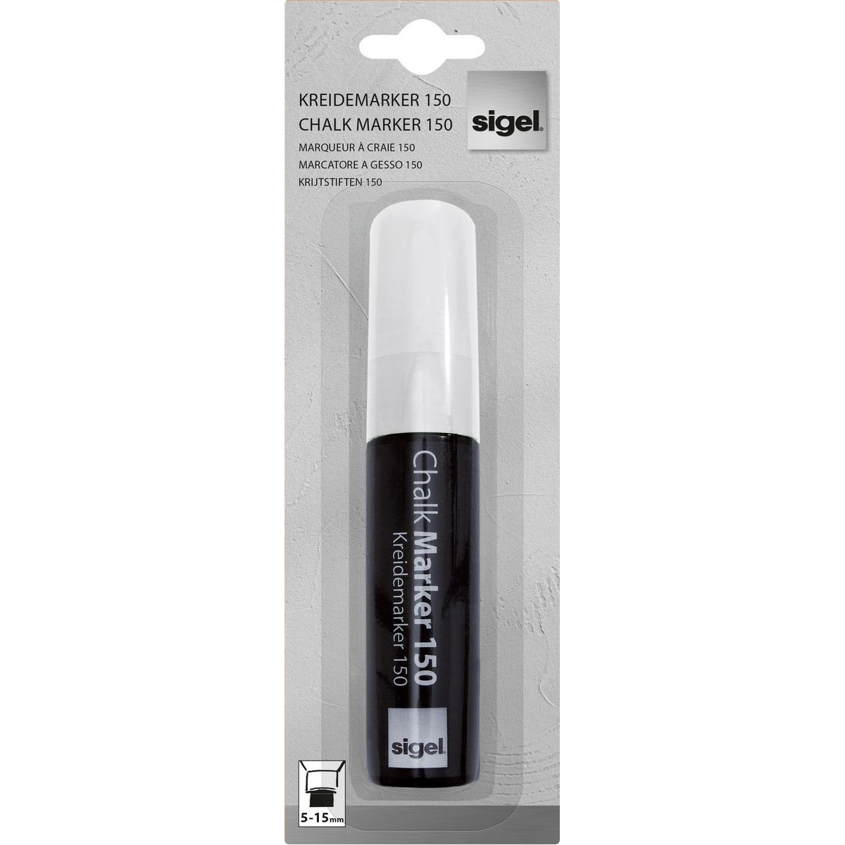 GL171 - Sigel - Chalk Marker 150, chisel tip 5-15 mm - Whyte