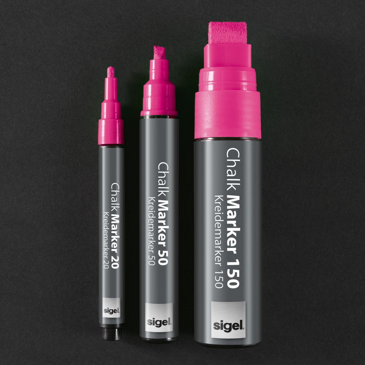 GL172 - Sigel - Chalk Marker 150, chisel tip 5-15 mm - Pink