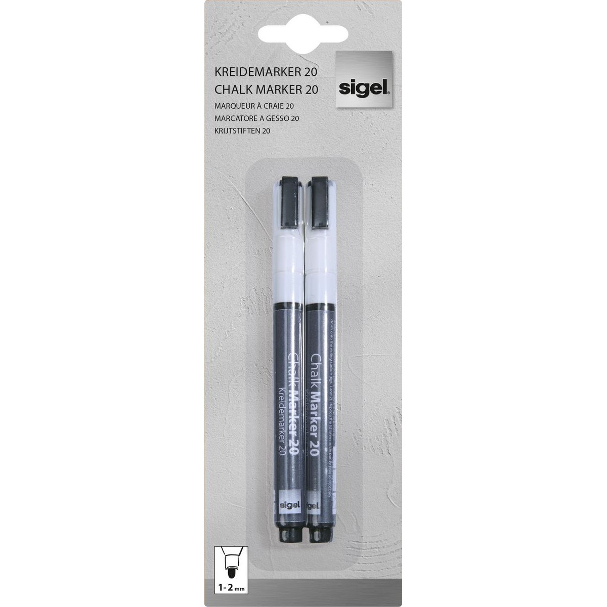 GL178 - Sigel - Chalk Marker 20, round tip 1-2 mm - White